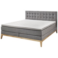 SUN GARDEN Boxspringbett Westwood - grau ¦ Maße (cm):
