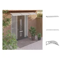 VidaXL Türvordach Grau 300x75 cm Polycarbonat