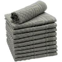 ZOLLNER Seiftuch 30 x 30 cm grau 10 St.