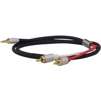 Dynavox Stereo Audiokabel 3m, 3,5mm Klinkenstecker auf Cinch (Stecker