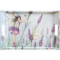 Lashuma Getränke Tablett groß 47x31 cm, Italienisches Dekotablett, Melamintablett