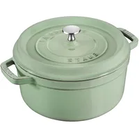 Staub Cocotte 24 cm rund salbeigrün
