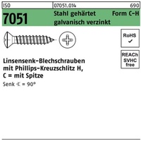 Industrial Quality Supplies ISO 7051 Form C LinsenSenkkopf-Blechschraube VG