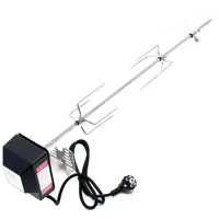 Wiltec Drehspieß 70 cm Edelstahl weiß