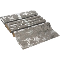 COM-FOUR 5-teiliges Tischset mit Tischläufer und Platzdeckchen - Tischband