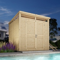 BERTILO Woodline Gartenhaus 2,50 x 2,50 m Grau