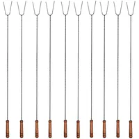 GarPet Grillspieß 100 cm rostfrei schwarz 10er Set
