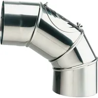 Möck Edelstahl Abgasrohr Rauchrohrbogen Bogen Möck DN130 mm Knie