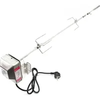 Wiltec Drehspieß 97 cm Edelstahl weiß