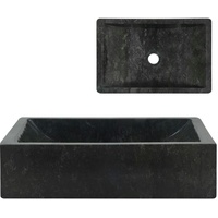 VidaXL Waschbecken 45x30x12 cm Marmor Hochglanz-Schwarz