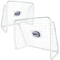 Sandora 2er Set Fußballtor 124x96x61cm weiß 22060 - Weiß
