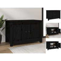 VidaXL Schuhschrank Schwarz 70x38x45,5 cm Massivholz Kiefer