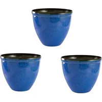 H&D Manufaktur Jinfa Blumenkübel aus Kunststoff in glasierter Keramikoptik