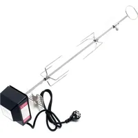 Wiltec Drehspieß 82 cm Edelstahl weiß