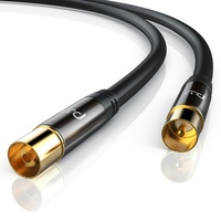 Primewire HDTV Antennenkabel mit 4-fach Schirmung IEC-Stecker zu RF-Buchse