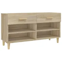VidaXL Schuhschrank Sonoma-Eiche 102x35x55 cm Holzwerkstoff