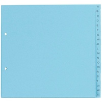 Dots Ordnerregister Halbformat, Überbreite A-Z blau 20-teilig, 5 Satz