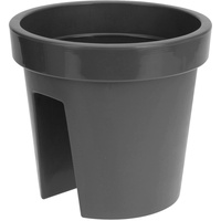 Spetebo Balkon Geländer Blumentopf 28 x 25 cm Anthrazit