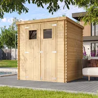 TIMBELA Gartenhaus 2,04 x 2,04 m Beige