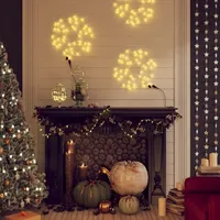 VidaXL LED-Silhouette Schneeflocke 48 LEDs Warmweiß 27x27 cm