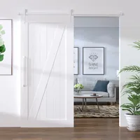 VidaXL Schiebetürbeschlag 183 cm Stahl Weiß