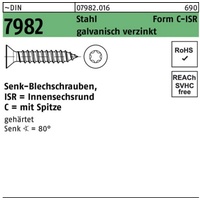 Industrial Quality Supplies DIN 7982 Form CE Senkkopf-Blechschraube VG