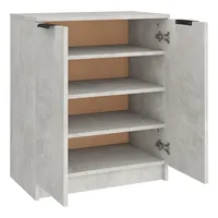 VidaXL Schuhschrank Betongrau 59x35x70 cm Holzwerkstoff