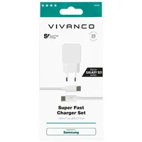 Vivanco Super Fast Charger 25W, Schnellladeset für Samsung (62399)