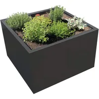 Palatino Exclusive Line Hochbeet/Pflanzkübel Clara verz. Stahl anthrazit 80