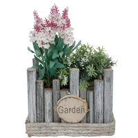 Spetebo Holz Pflanztopf 25 x 18 x 17 cm