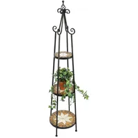 DanDiBo Ambiente DanDiBo Blumenregal Mosaik Rund 140 cm Wohnzimmer,