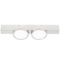 LUCANDE Kellino Deckenleuchte, 2-flammig, nickel