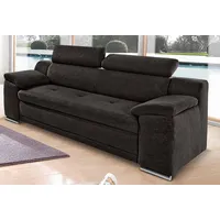 Sit&more 3-Sitzer »Andiamo«, inklusive Kopfteilverstellung schwarz