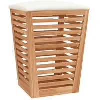 VidaXL Badhocker 40,5x40,5x56 cm Massivholz Nussbaum