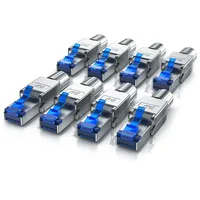 Primewire 8x Netzwerk-Adapter RJ-45 (Ethernet) zu Netzwerkkabel, Netzwerkstecker RJ45
