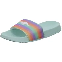 KangaROOS K Shine Slides, Mint/Rainbow, 31 EU