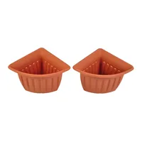 Buri Eck-Blumentopf 2er-Set Terrakotta Pflanztopf Blumenkübel Pflanzkübel Pflanzgefäß