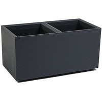 Ondis24 Pflanzkübel 80 Caro Rollen 100 Recycled Anthrazit Blumentopf