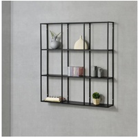 [en.casa] Wandregal Jelsa 100x18x110cm Schwarz