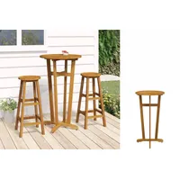 VidaXL Garten-Bartisch Ø60x105 cm Massivholz Akazie