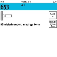 Industrial Quality Supplies DIN 653 niedrige Form M4x20 Edelstahl