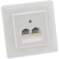 InLine ISDN Anschlussdose, 2x RJ45 Buchse, Unterputz, Schraubanschluss 2x