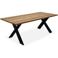 SENS-LINE Hamilton Tisch Aluminium/teak 220x100