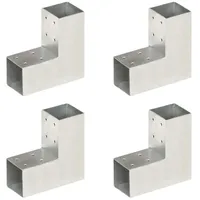 VidaXL Pfostenverbinder 4 Stk. L-Form Verzinktes Metall 71 x