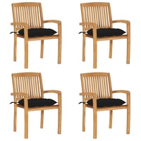 VidaXL Stapelbare Gartenstühle mit Kissen 59 x 95,5 x