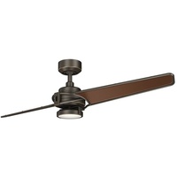 Licht-Erlebnisse Deckenventilator mit Beleuchtung UBBA Fernbedienung Umkehrmotor LED dimmbar