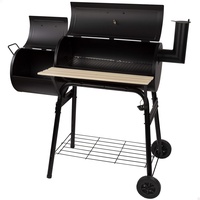 Aktive Holzkohlegrill mit Rädern Aktive Stahl Kunststoff Emailliertes Metall