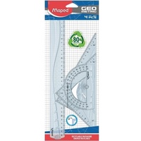 Maped 242767 Geometrie-Set, 4-teilig, Transparent