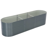 VidaXL Garten-Hochbeet verzinkter Stahl 320 x 80 x 81