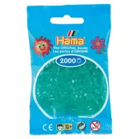 Hama Bügelperlen Mini transparent grün 2000 Stück